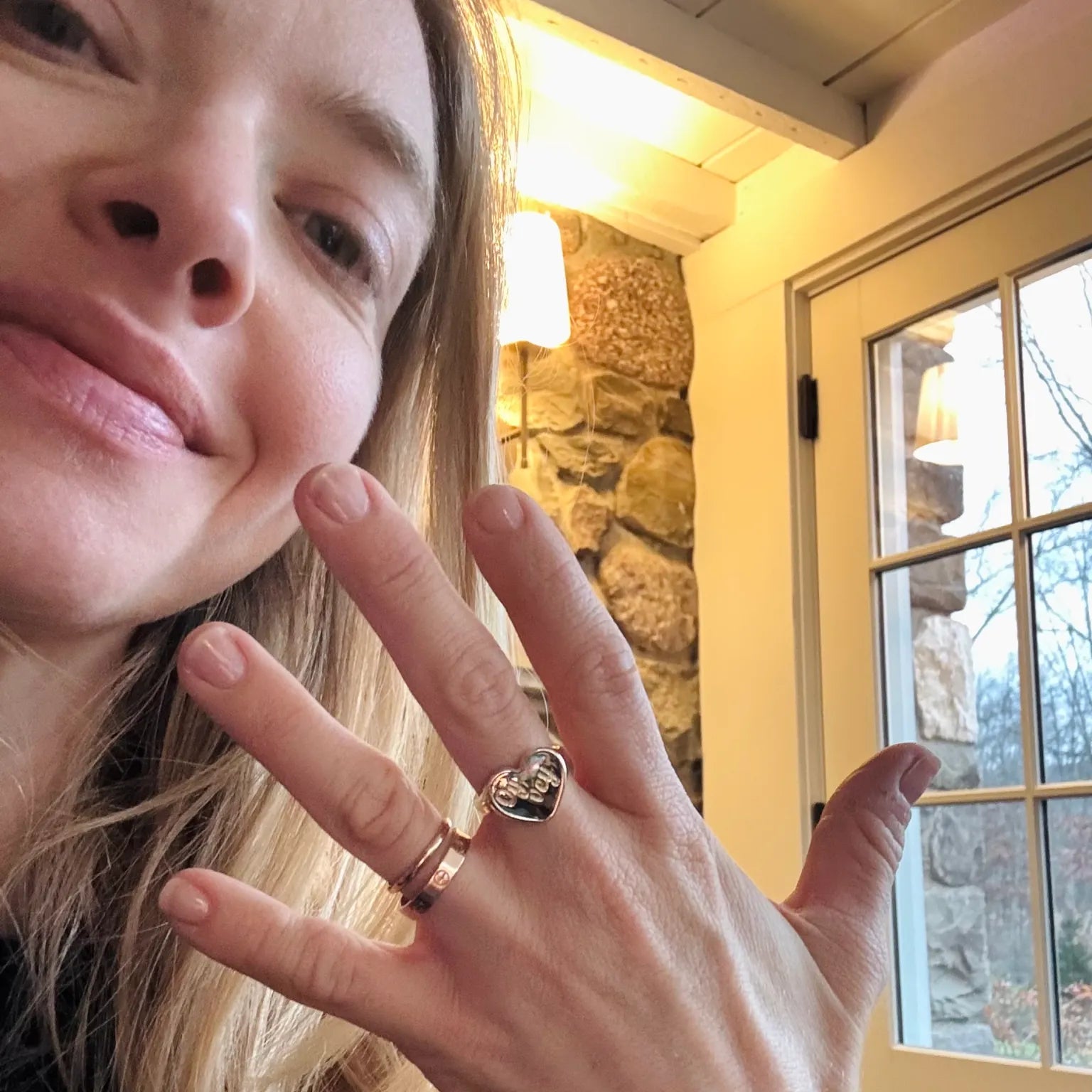 Actress Amanda Seyfried wears MAD FINE's Oy Vey Ring