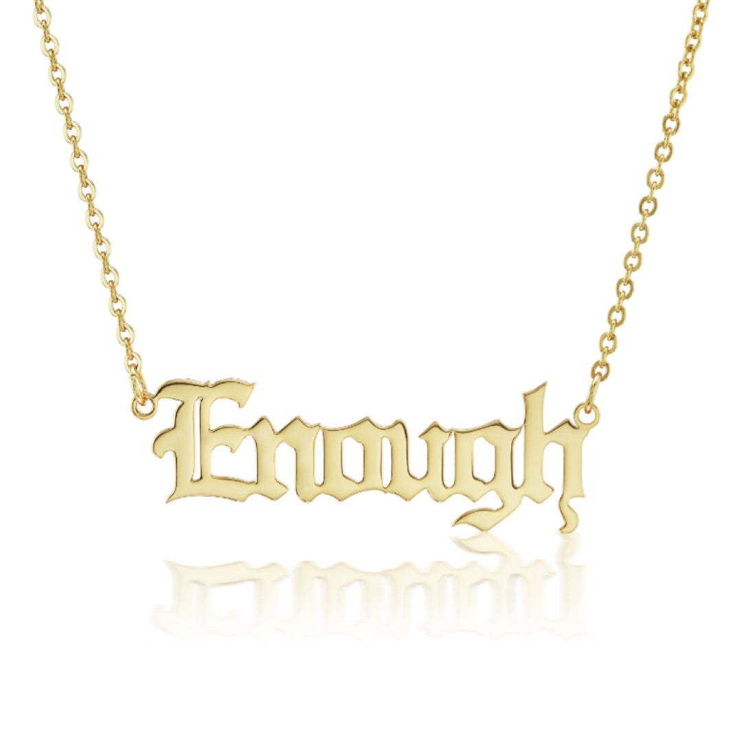 Gothic Nameplate Necklaces