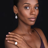 East-West Diamond Pinky Ring