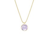 Gold Domed Lavender Quartz Wellbutrin Pendant