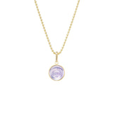 Gold Domed Lavender Quartz Wellbutrin Pendant