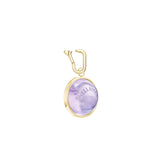 Gold Domed Lavender Quartz Wellbutrin Pendant