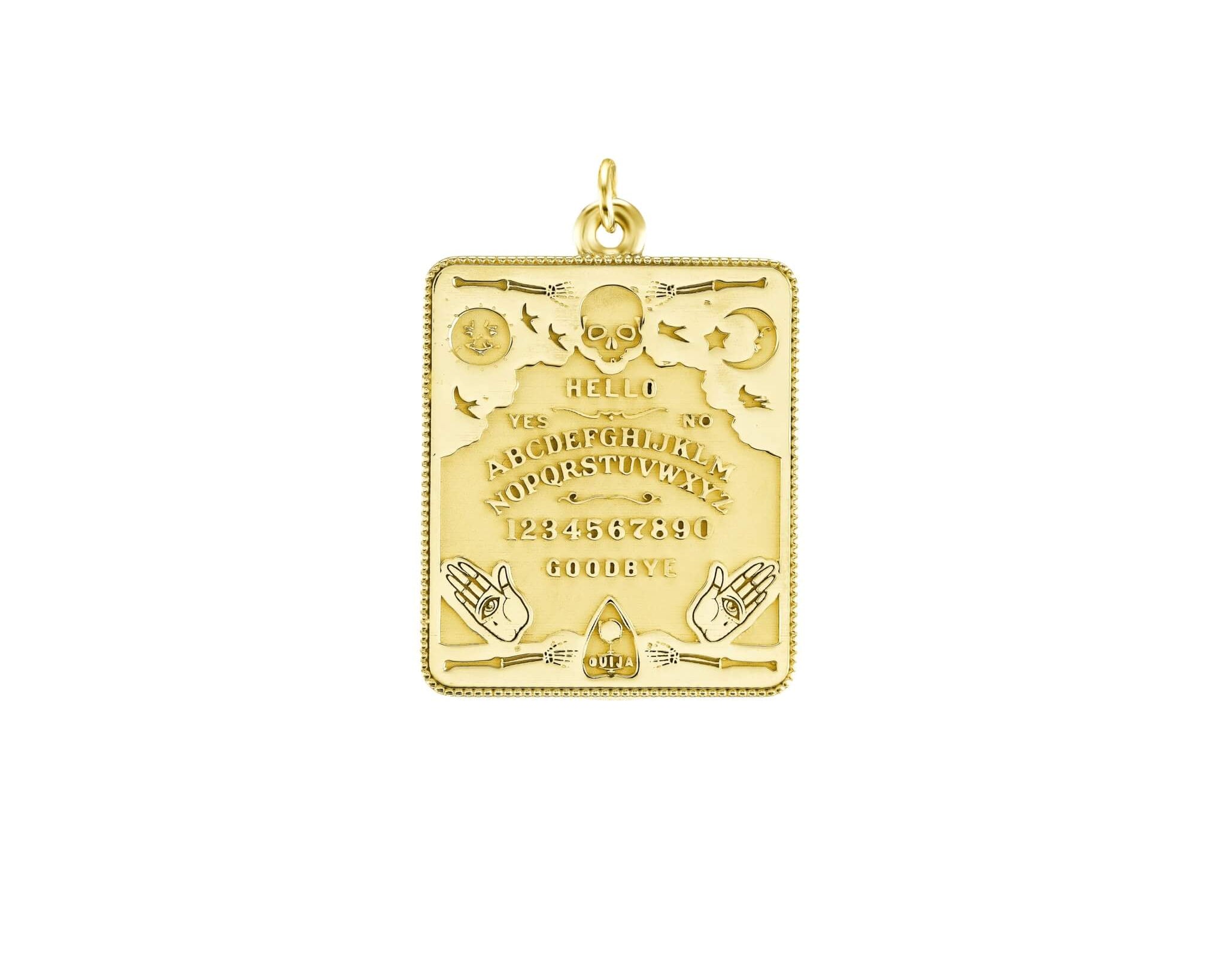 Gold Large Ouija Board Pendant