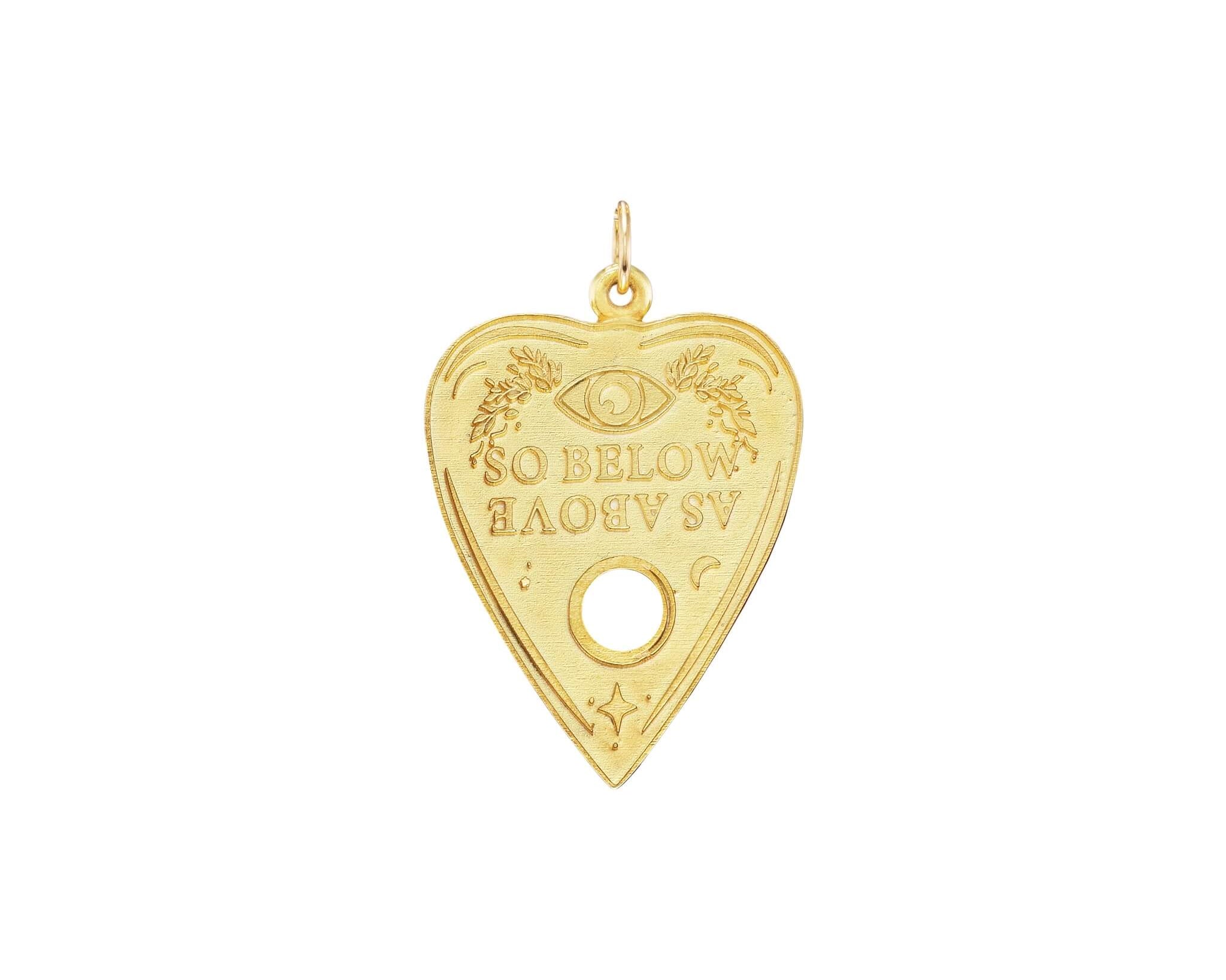 Gold Ouija Slider Pendant