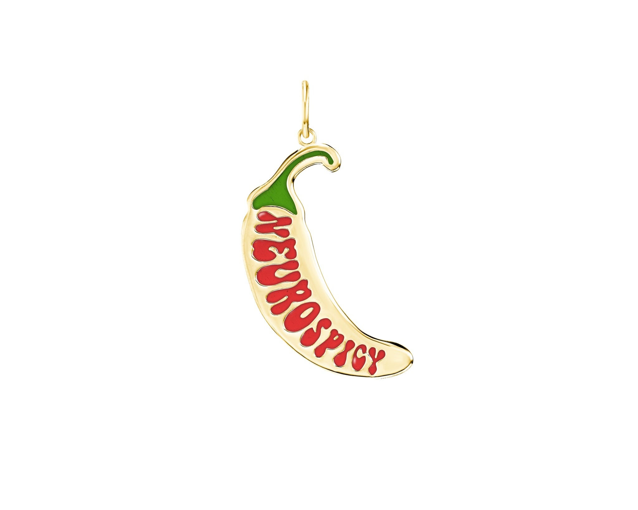 Gold 'Neurospicy' Pepper Pendant