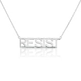 Grande Silver 'RESIST' Nameplate