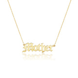“Mother” Nameplate Necklace