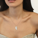 Silver Broken Heart Necklace Set - 'Partners in Crime'