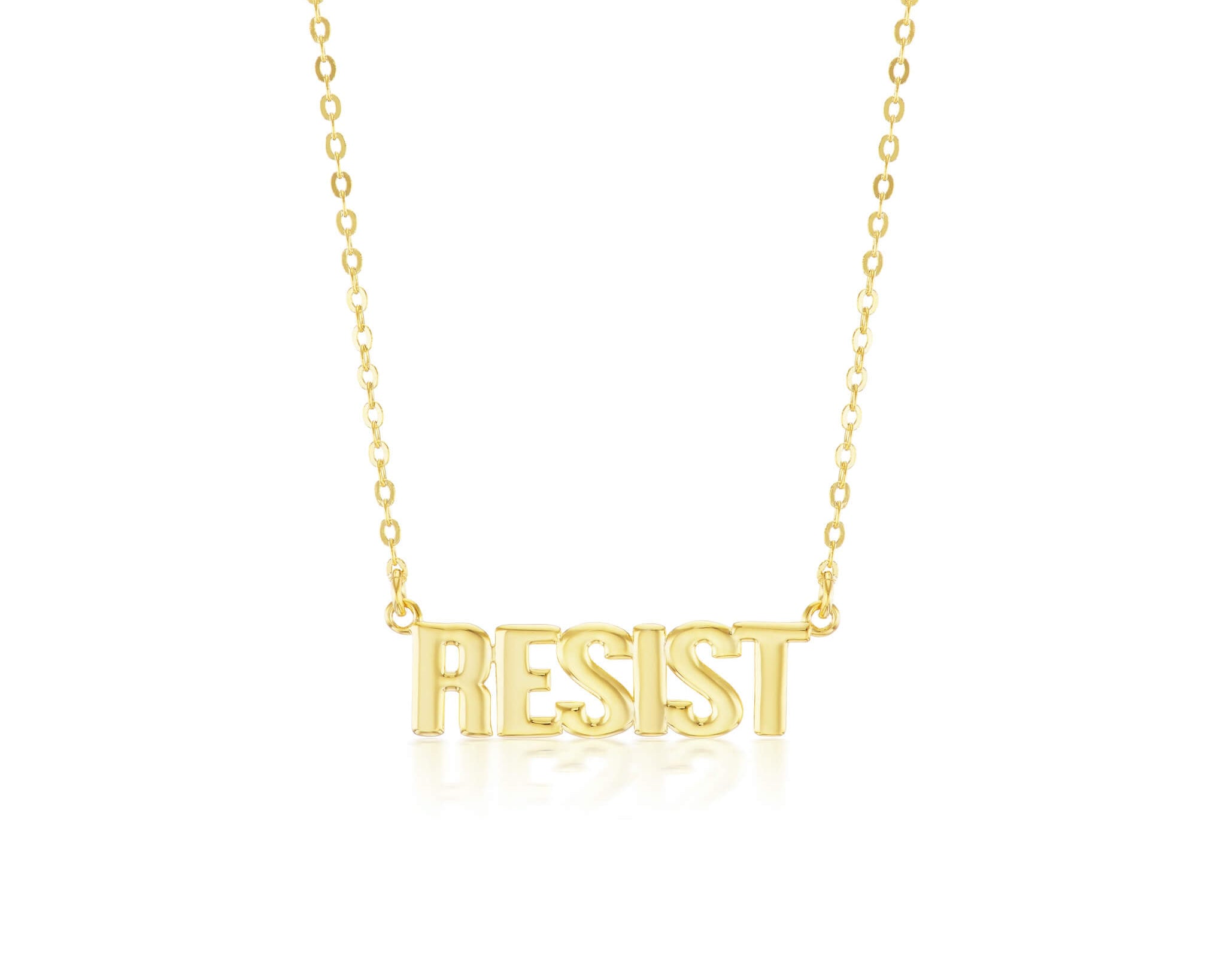 "tired" Nameplate Necklace