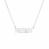 Silver 'RESIST' Nameplate