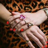 Large Pink Topaz Cocktail Ring