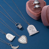 Small Silver Gravestone Pendant