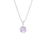 Silver Domed Lavender Quartz Wellbutrin Pendant