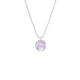 Silver Domed Lavender Quartz Wellbutrin Pendant