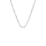 Silver Mixed Link Chain