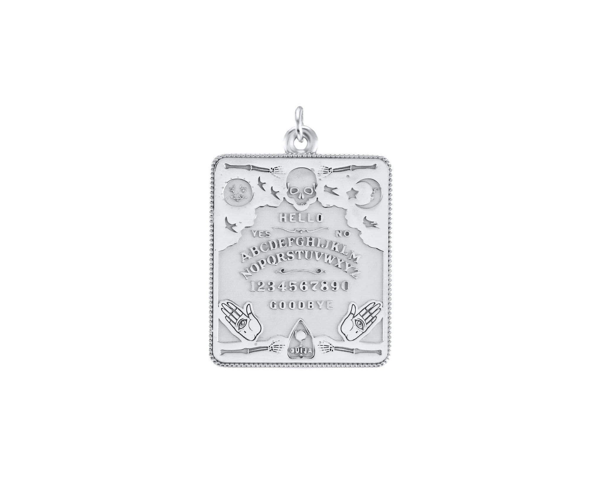 Silver Large Ouija Board Pendant