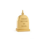 Small Gold Gravestone Pendant