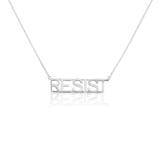 Silver 'RESIST' Nameplate