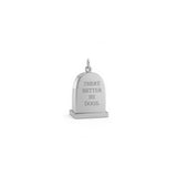 Small Silver Gravestone Pendant
