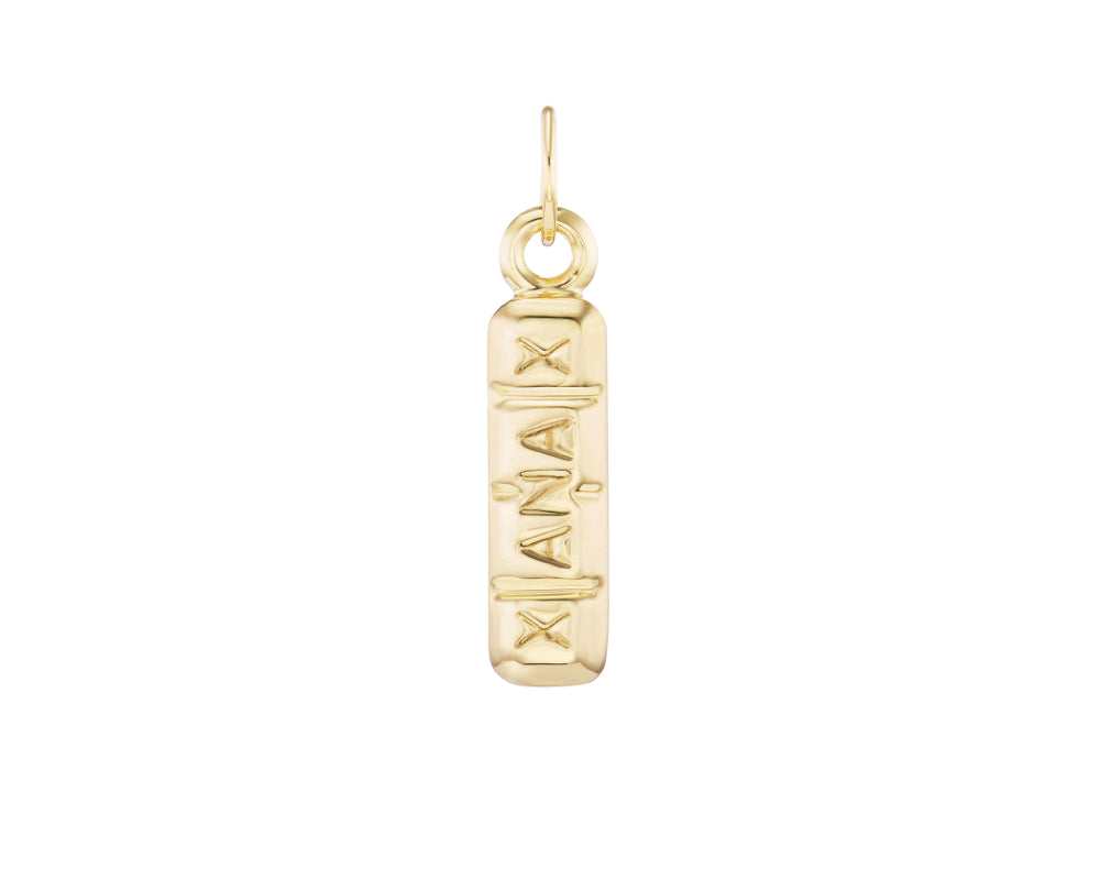 Gold Xanax Bar Pendant