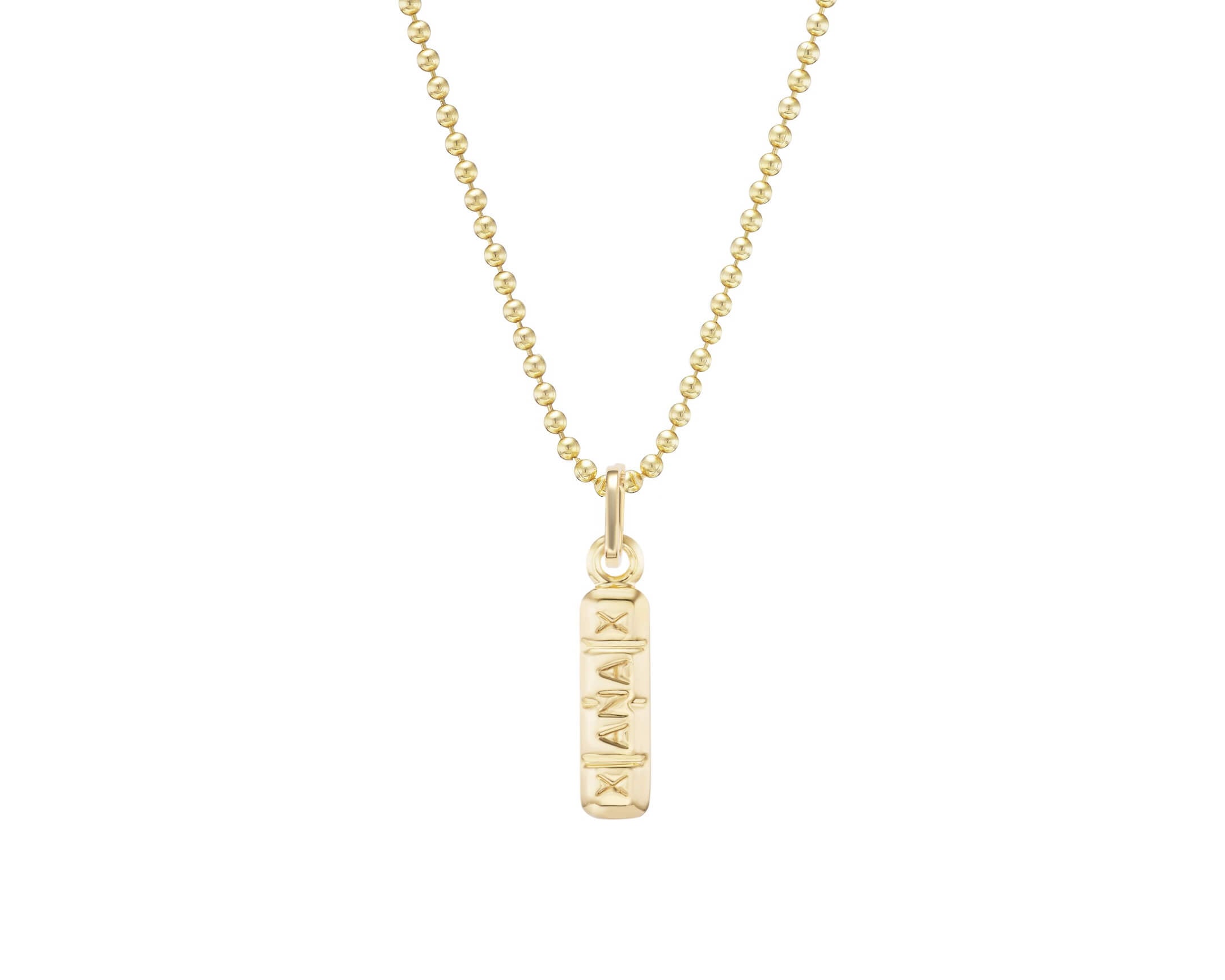 Gold Xanax Bar Pendant