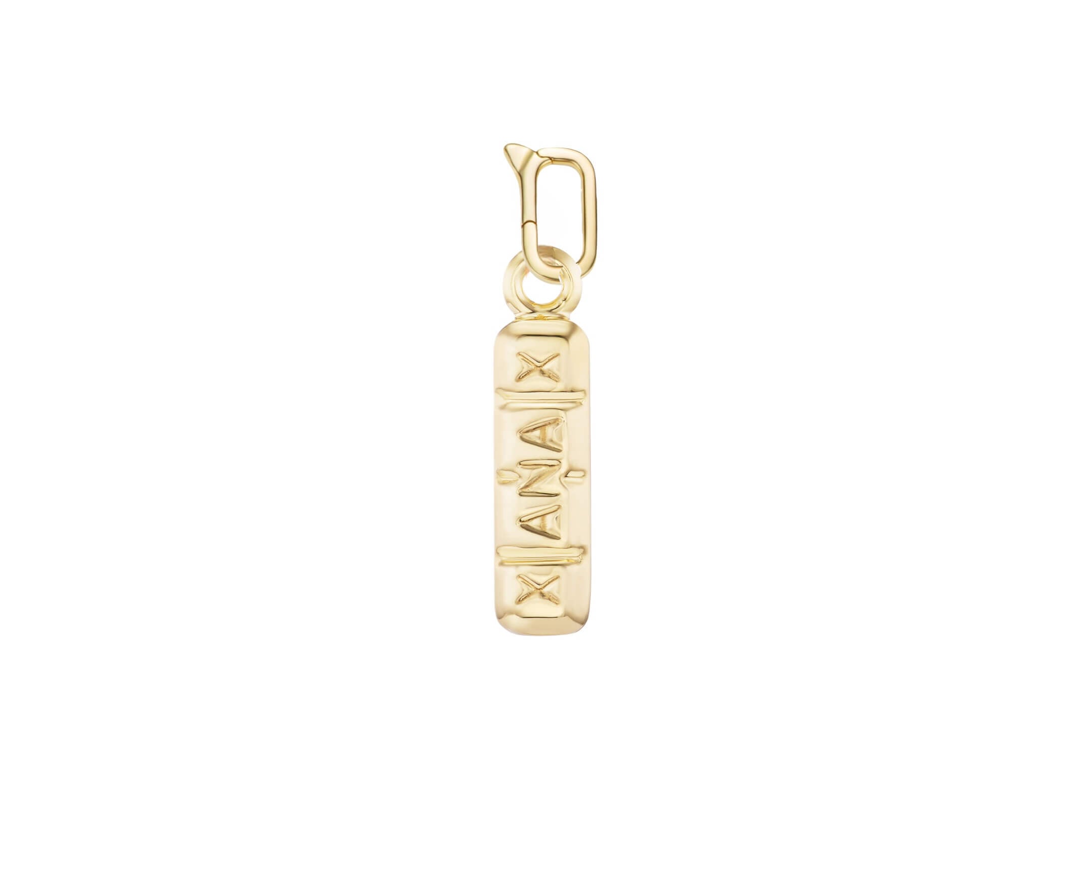 Gold Xanax Bar Pendant